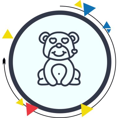 Kalpli Gülümse Ayı Parlak Modern Yaratıcı Sanat Düzenlemesi