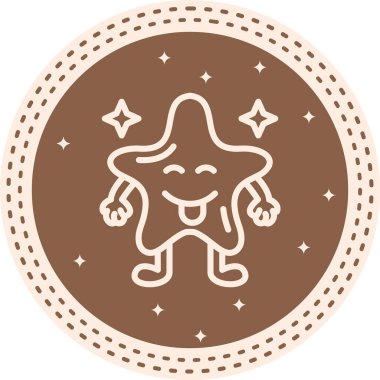 Sweet Star Yüksek Kaliteli Ölçeklenebilir Vektör İllüstrasyonu