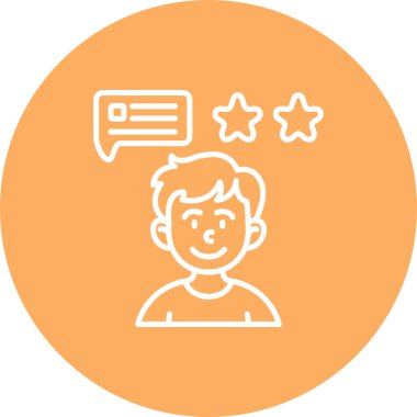 düz geribildirim simgesi vektör çizimi 