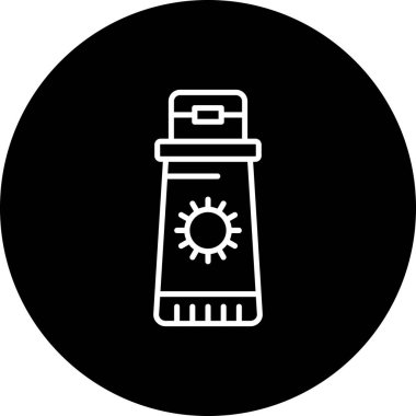 Güneş kremi ve güneş kremi. özet simgesi.