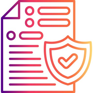 Sigorta Web Simgesi, Basit İllüstrasyon