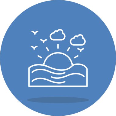 Sunset icon can be used for apps or web pages