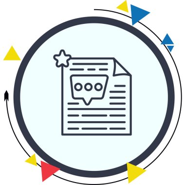 Yorum Biçimi Web simgesi vektör çizimi