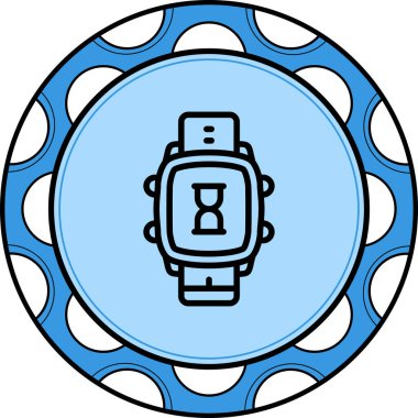 Akıllı Saat Saati Premium Zarif Dijital Tasarım Sembolü