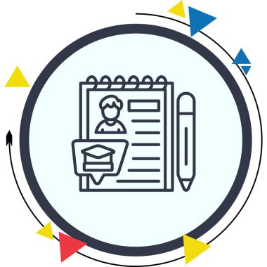 Akademik Transcript Simgesi, Basit İllüstrasyon