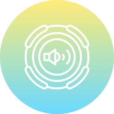 Ses web simgesi vektör illüstrasyonu