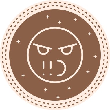 emoji simgesi, web kullanımı için basit tasarım vektör çizimi