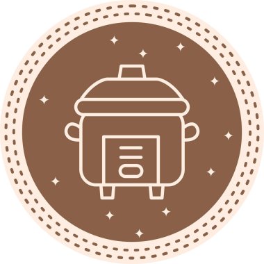 Rice Cooker Asgari Yüksek Çözünürlüklü Vektör Düzeni