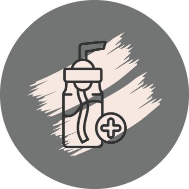 El dezenfektanının düz simgesi, basit illüstrasyon