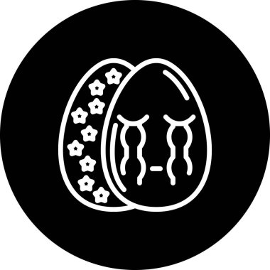 Paskalya Ağlayan Yumurta Premium Çağdaş Düz Vektör Özelliği