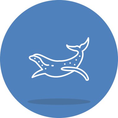 Whale web icon vector illustration