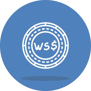 Samoa Madeni Para Yaratıcı Eşsiz Markalaştırma Vektörü Elemanı