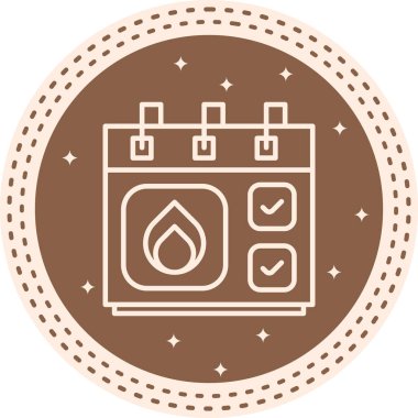 Sağlık uygulaması veya web sayfası için aylık dönem simgesi