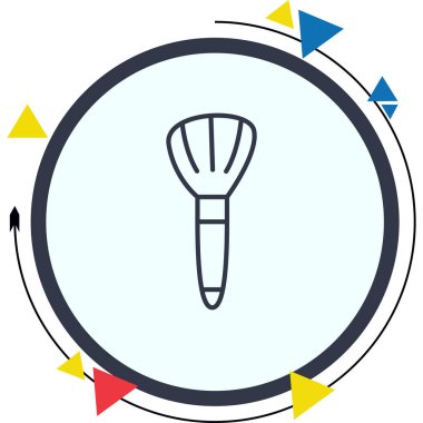 Makyaj Fırçası modern simgesinin vektör çizimi