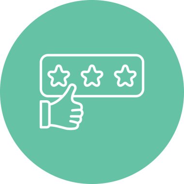 Yıldız Gözden Geçirmesi Eşsiz Yenilikçi Dijital Grafik Sembolü