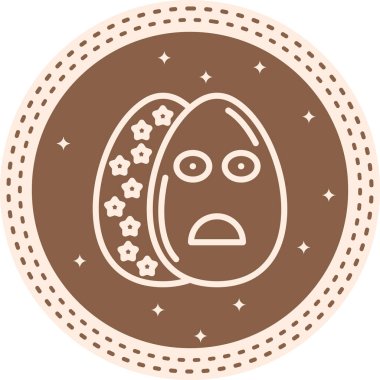 Paskalya Üzüntülü Yumurta Çağdaş Yenilikçi Dijital Tasarım Varlığı