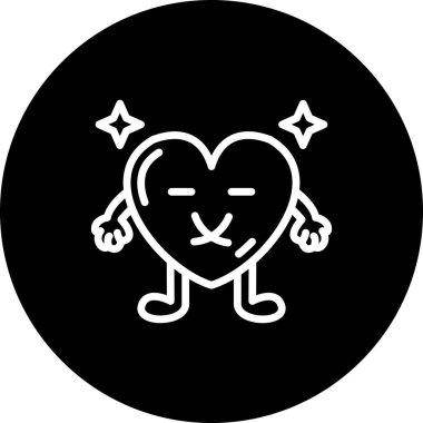 Kalp simgesi web işareti, beyaz arkaplanda izole edilmiş emoji simgesi