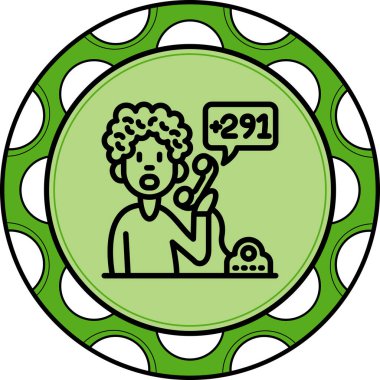 Eritre ülke telefon kodu, erkek ikonu arıyor.