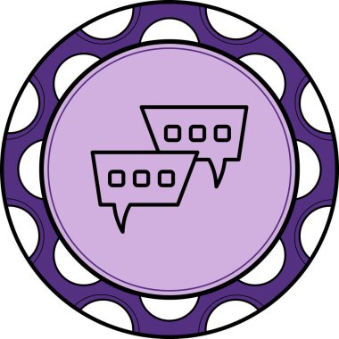 Konuşma baloncukları ikon vektör illüstrasyon tasarımı