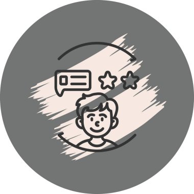 düz geribildirim simgesi vektör çizimi 