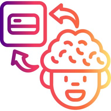 Beyin Kredi Kartı Minimum Düz Yaratıcı Grafik Tasarımı