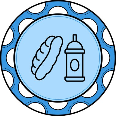 Ketçaplı Sosisli Dengeli Yenilikçi Ürün Grafiksel Elementi