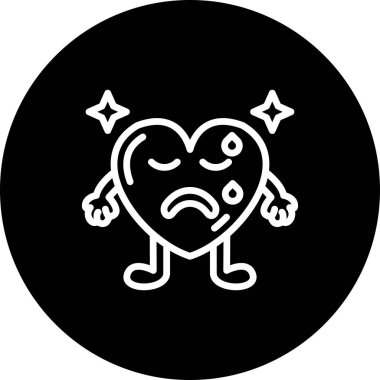 Sıcak Terli Kalp Modern Yaratıcı Sanat Sembolü