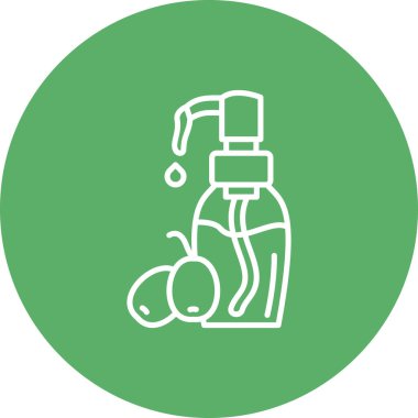 Deniz dikenli yağ şişesi ikonu. Nemlendirici kozmetik