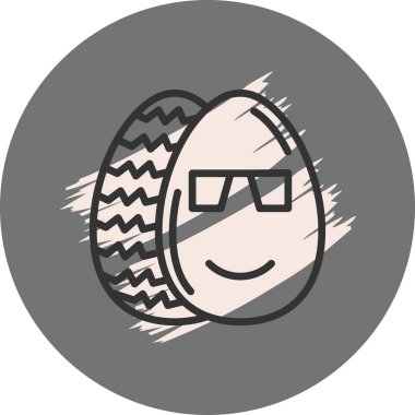 Easter Cool Yumurta Stili Özel Vektör Tasarım Varlığı