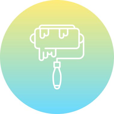 Boya Pateni Minimum Düz Vektör Resimlemesi