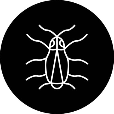 Parazit böcek çizgisi düz simgesi