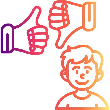 düz geribildirim simgesi vektör çizimi 