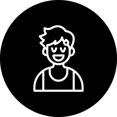 Rahatlamış Çocuk Dengeli Özel Düz Vektör Düzeni