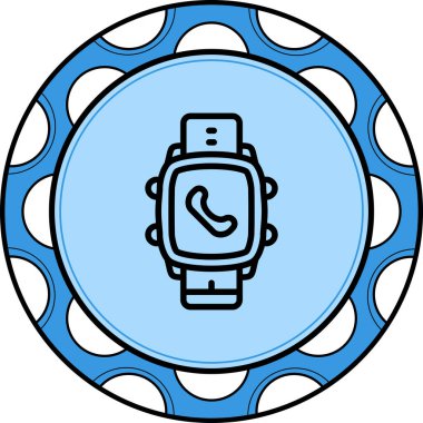 Akıllı Saat Telefon Zarif Dijital Tasarım Sembolü