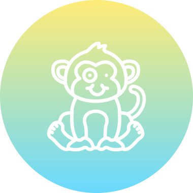 Zany Maymun Zarif Modern Yaratıcı Sanat Sembolü