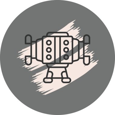 Öğütücü simgesi basit düz illüstrasyon