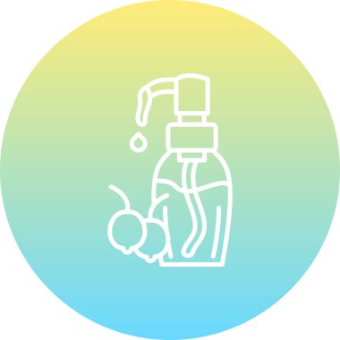 Tamanu Yağ ağ ikonu vektör illüstrasyonu