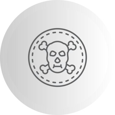 Korsan Tehlike Parası Zarif Çağdaş Dijital Grafik Özelliği