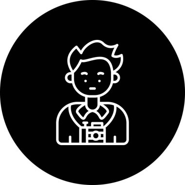 erkek avatar simgesi, vektör illüstrasyonu basit tasarım