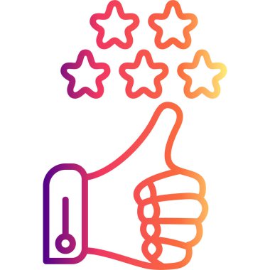 Beş Yıldızlı Yaratıcı Minimum Vektör Sanatı Özelliği