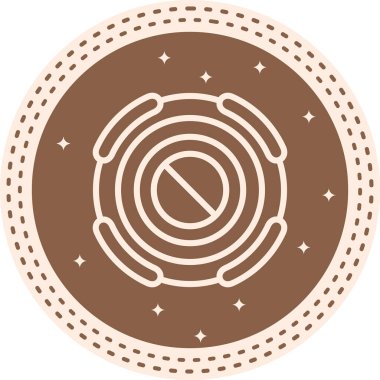 circular geometric border with lines