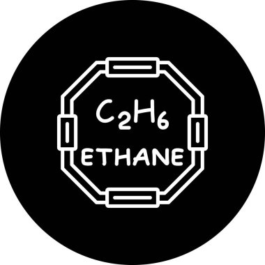Etan molekülünün kimyasal yapısı, basit web simgesi