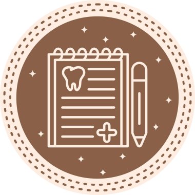 Diş Grafiği Yenilikçi Düz Ürün Tasarım Sembolü