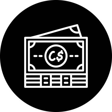 Kanada Doları Notları Minimum Yüksek Çözünürlüklü Vektör Düzeni