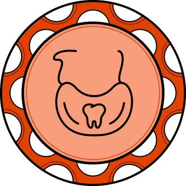 Diş Önlüğü Zarif Çağdaş Dijital Grafik Özelliği