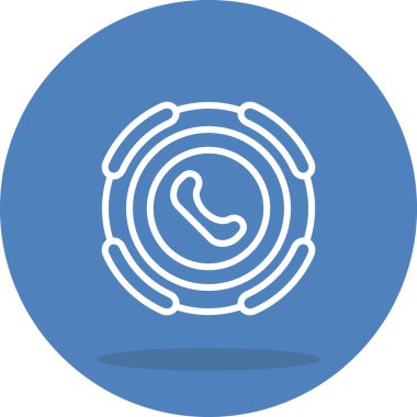 telefon web simgesi, basit illüstrasyon