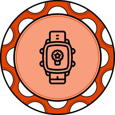 Akıllı Saat Ödülü Minimum Düz Kullanıcı Deneyimi Sembolü