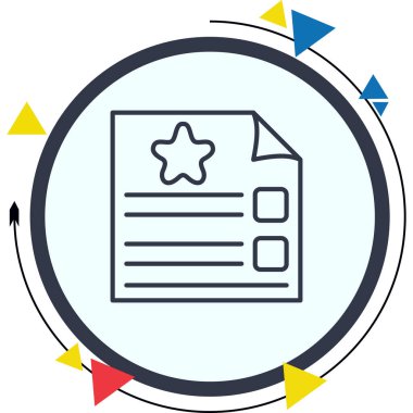 Anket Formu Web simgesi vektör illüstrasyonu