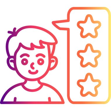 Kullanıcı Yorumu Web simgesi vektör illüstrasyonu