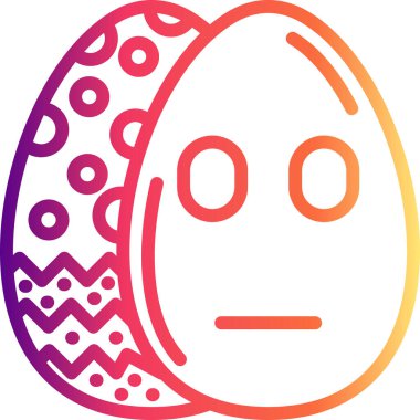 Paskalya Tarafsız Yumurta Sofistike Özel Vektör Sanatı Objesi